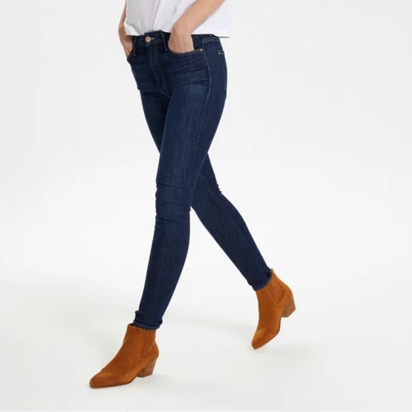 MOTHER The Looker Clean Sweep Dark Wash Skinny Jeans Size 28 - Picture 15 of 16